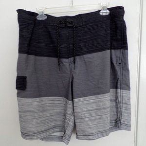 George Black & White Swim Trunks